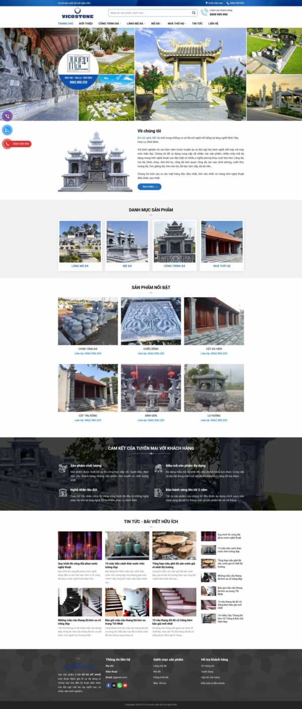 Theme WordPress đá mỹ nghệ