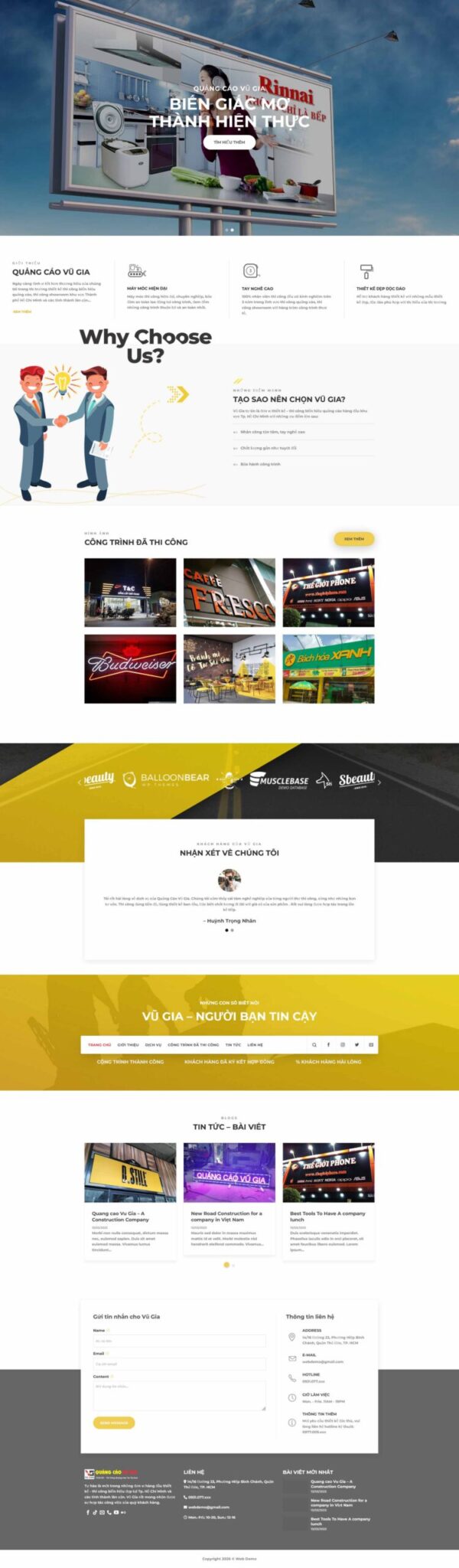 Theme wordpress biển quảng cáo