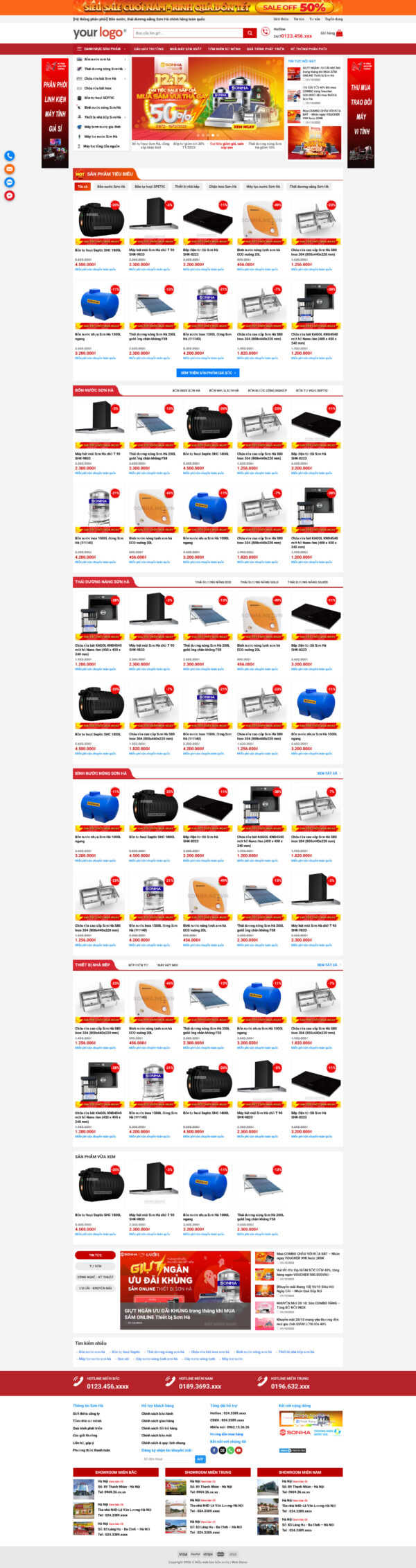 Theme wordpress bồn nước