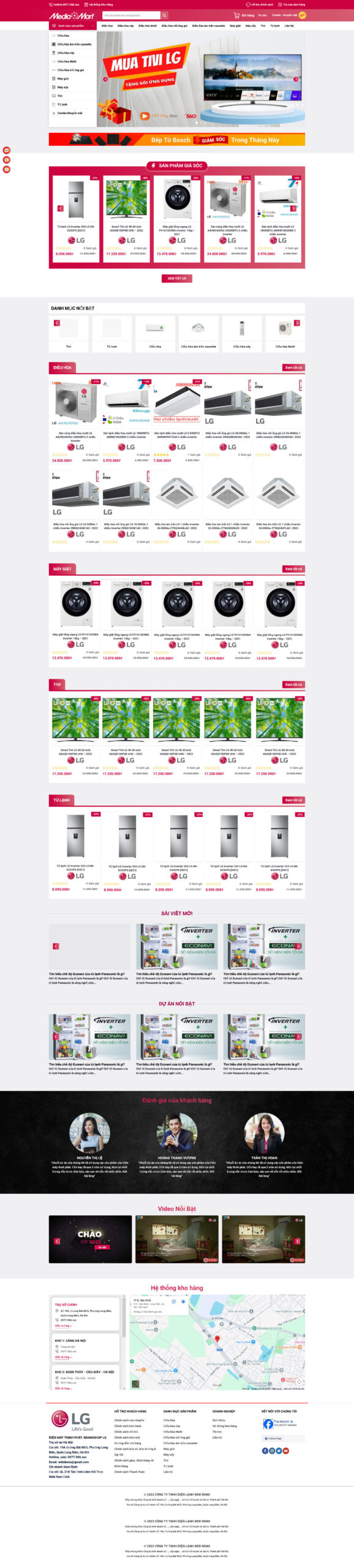 Theme wordpress điện máy điều hòa