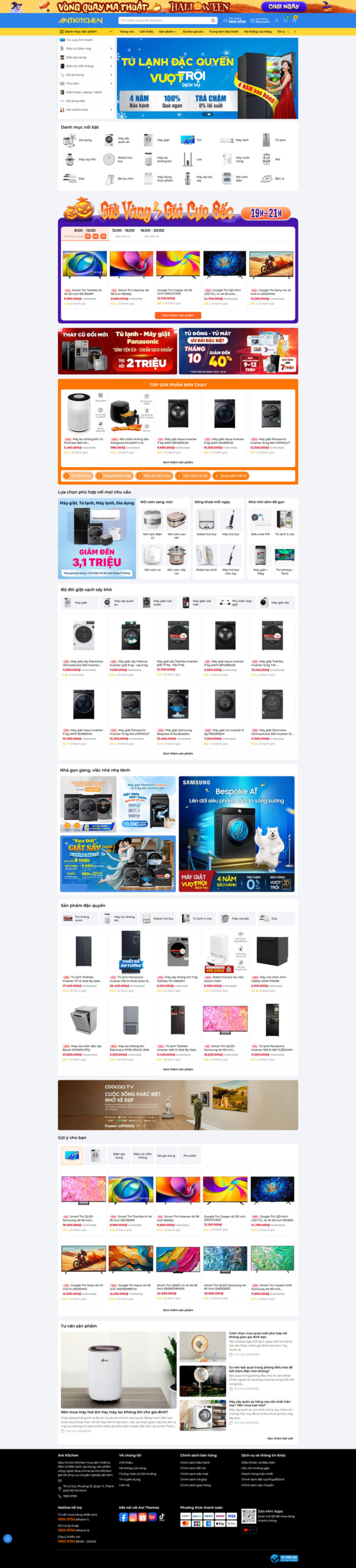 Theme wordpress điện máy Ant Kitchens