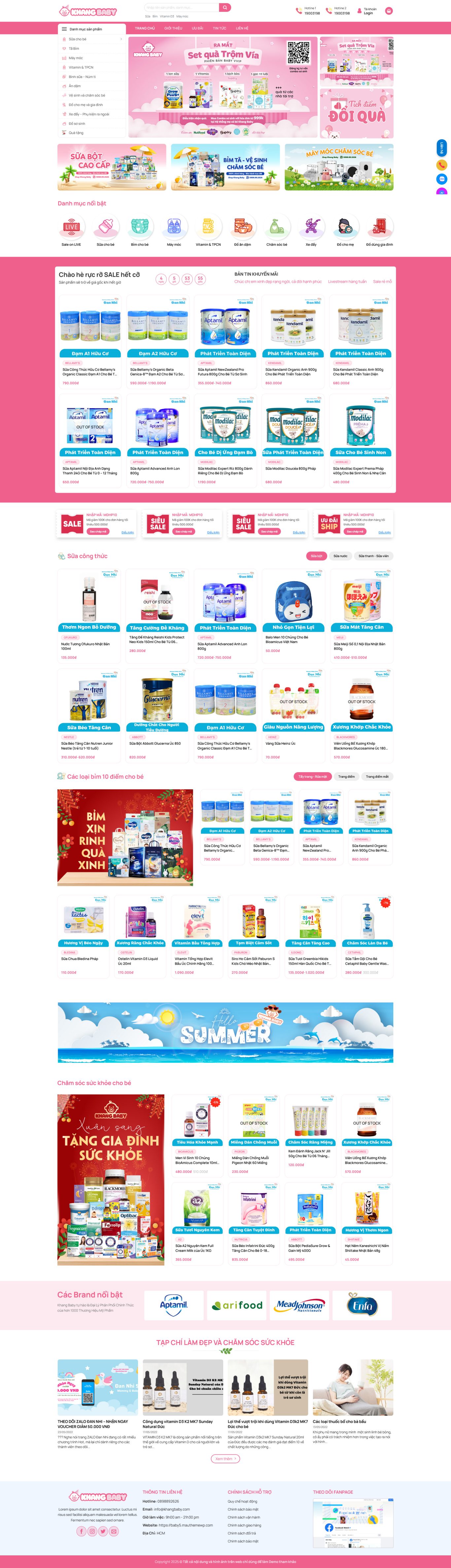 Theme wordpress bán sữa baby 5