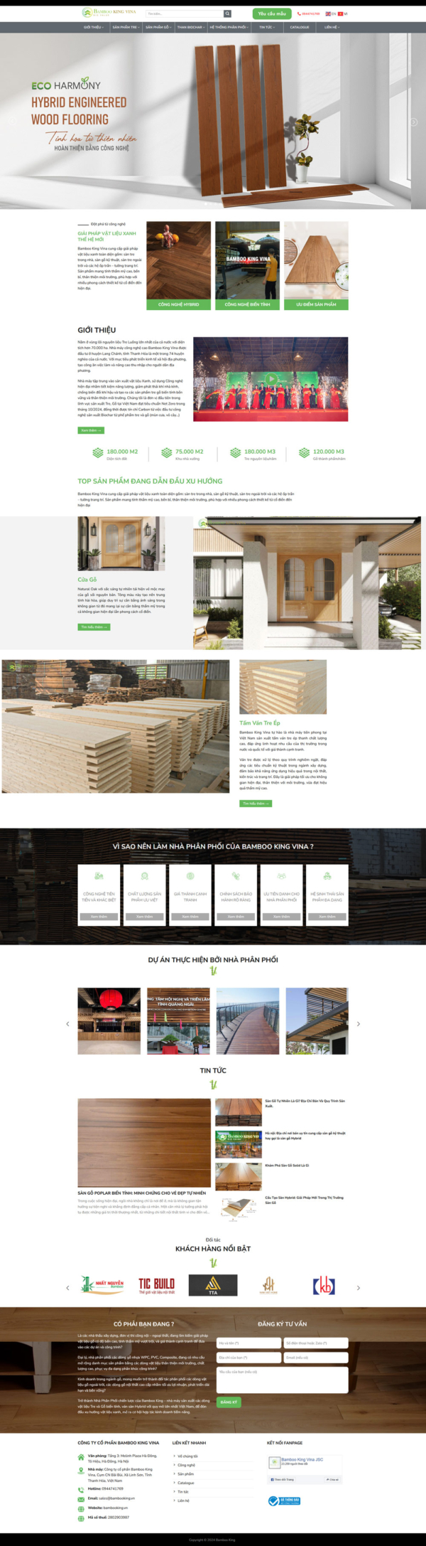 Theme wordpress sản xuất tre, gỗ