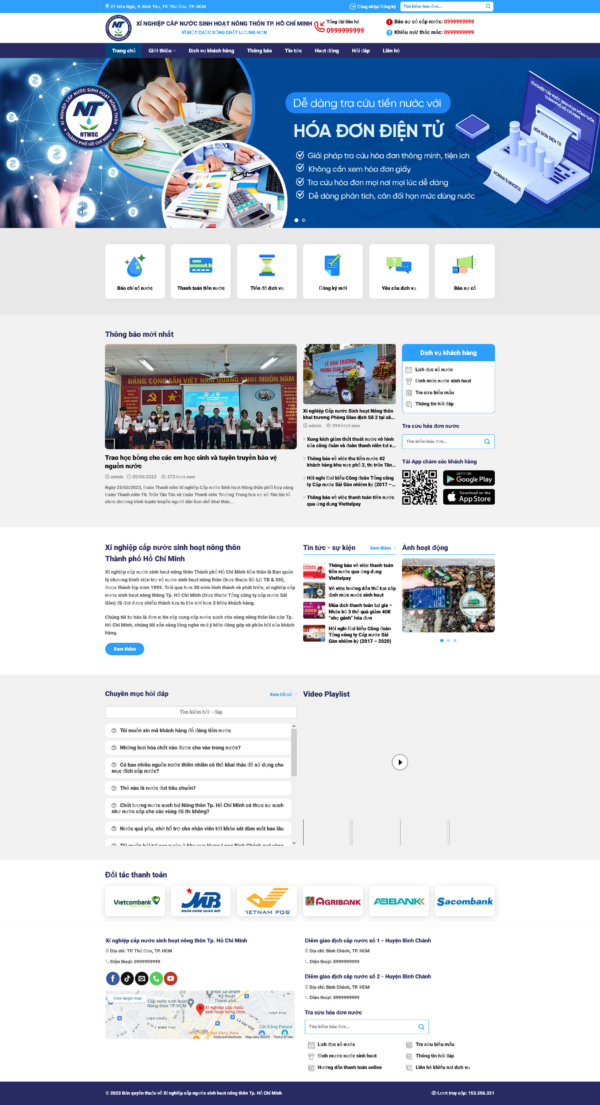 Theme wordpress cấp nước
