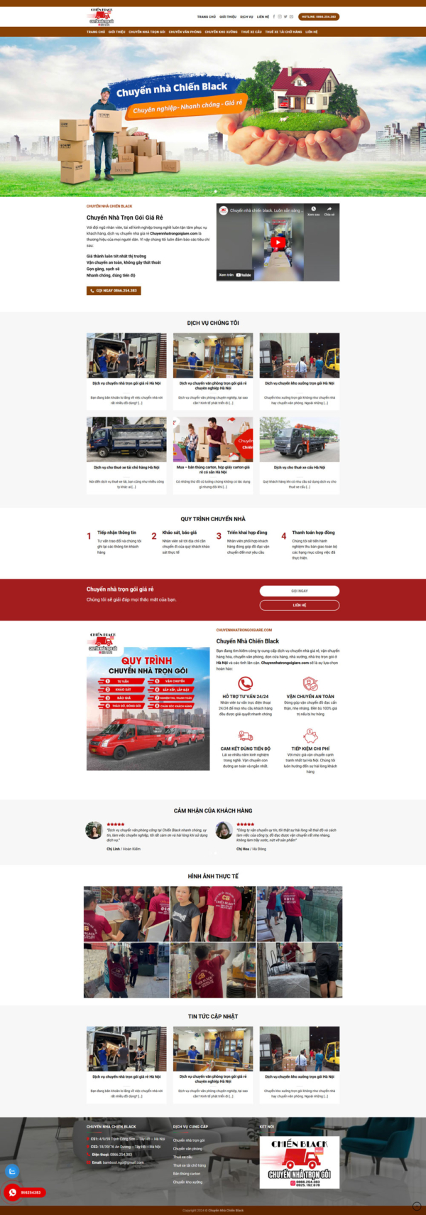 Theme wordpress chuyển nhà trọn gói