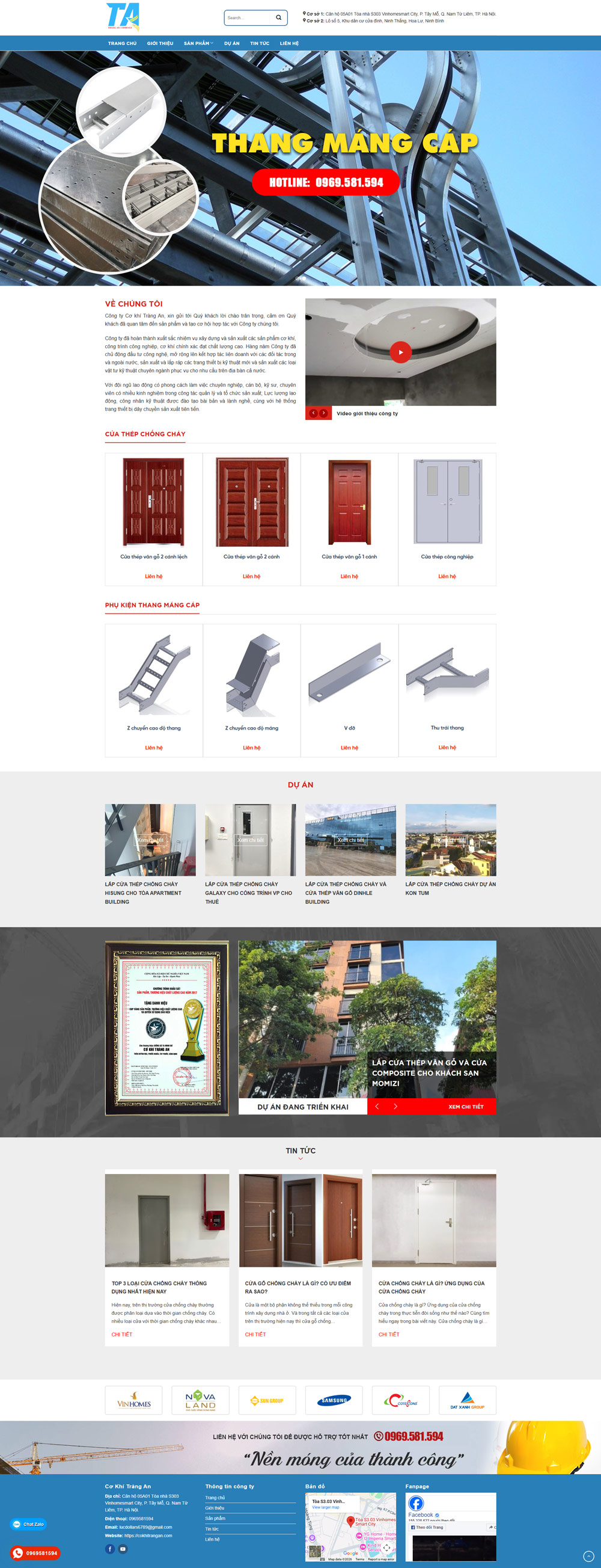 Theme wordpress sản xuất sản phẩm cơ khí
