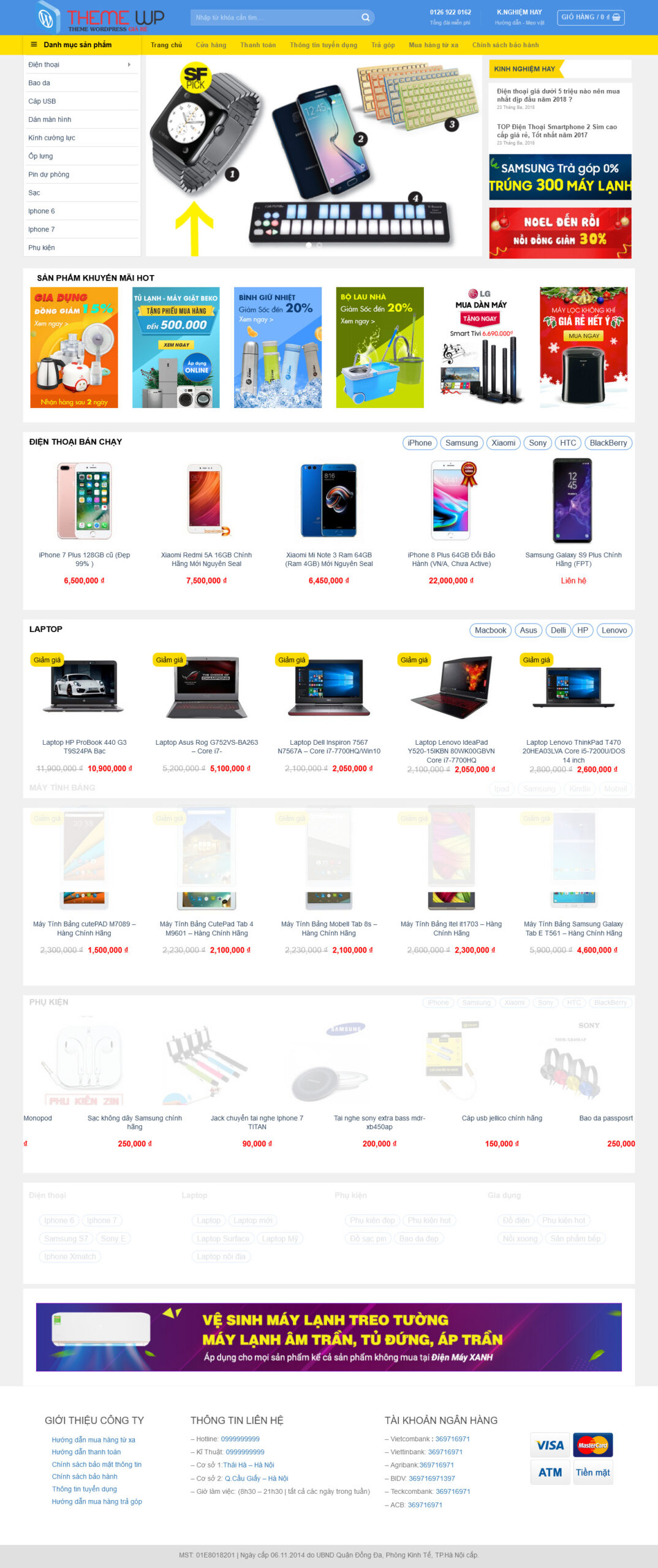 Theme wordpress điện máy xanh