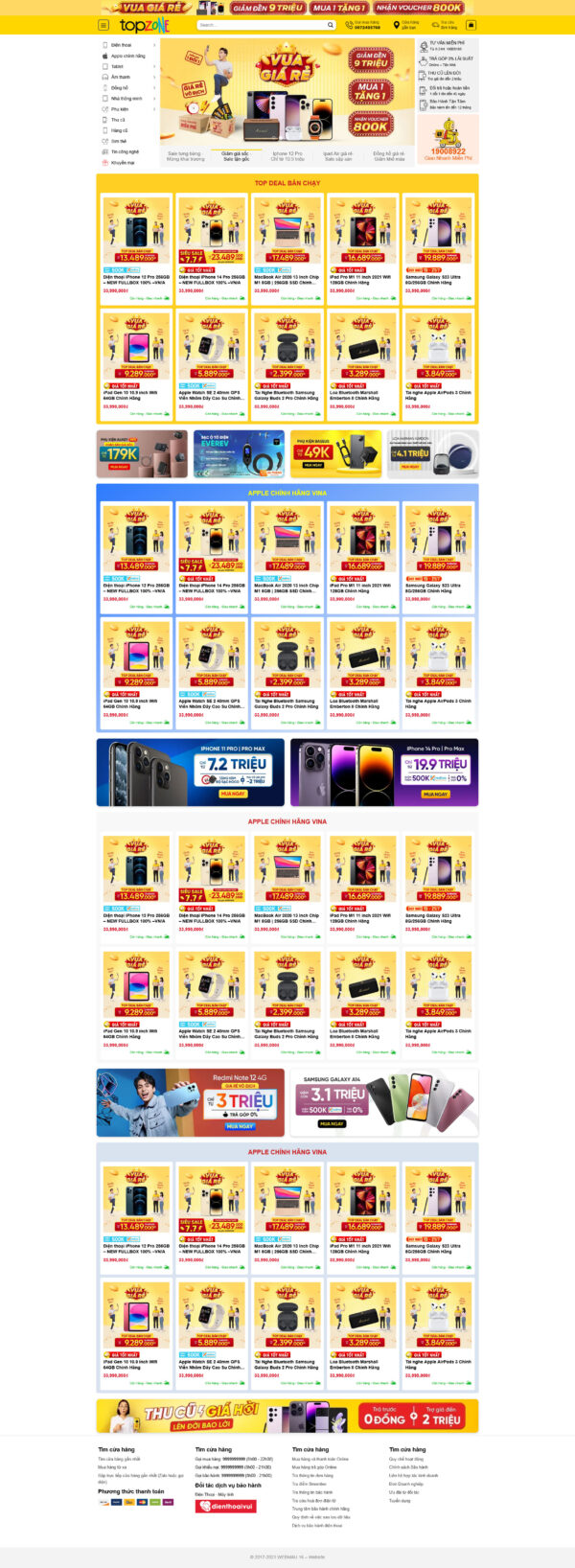 Theme wordpress bán điện thoại