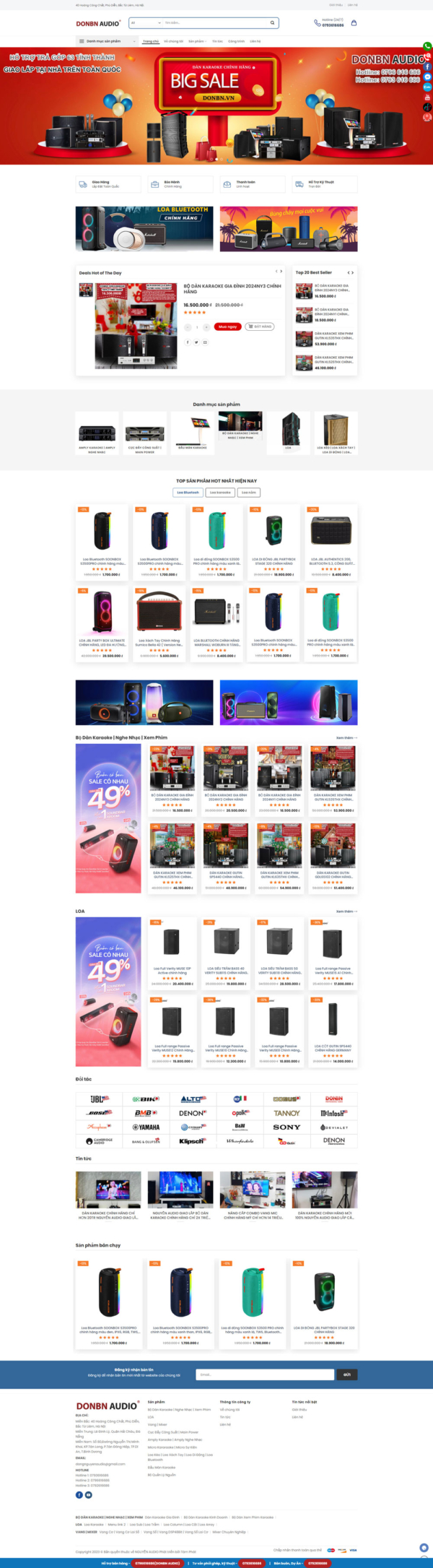 Theme wordpress thiết bị âm thanh donbn