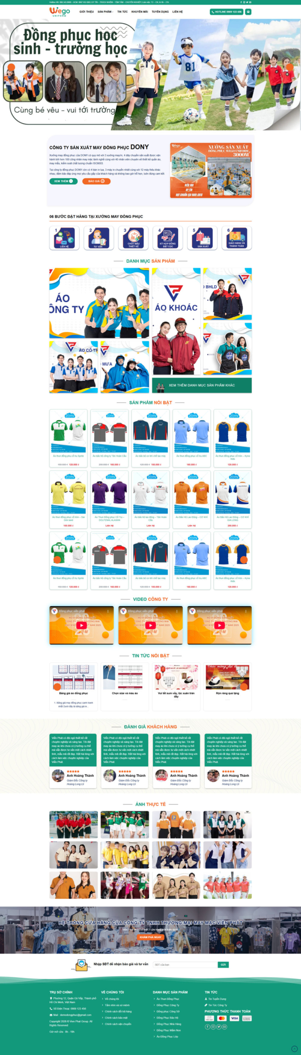 Theme wordpress đồng phục