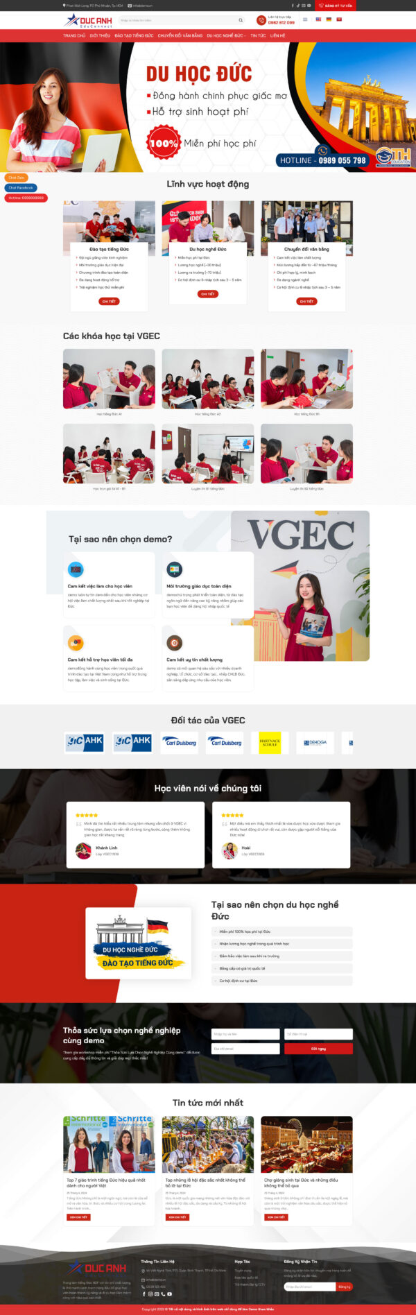 Theme wordpress du học