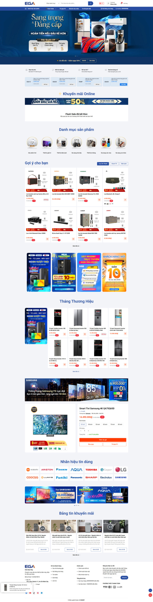 Theme wordpress EGA Điện Máy