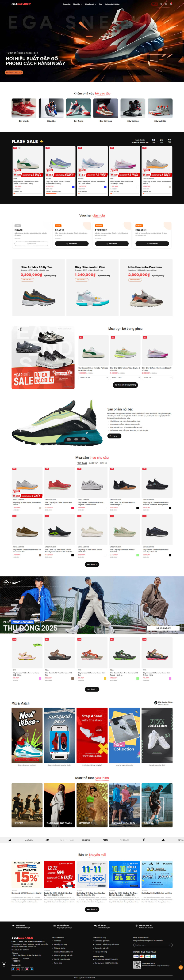 Theme wordpress cửa hàng giày EGA Sneaker