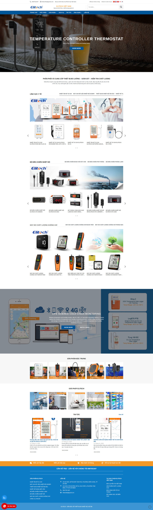 Theme wordpress thiết bị đo nhiệt độ, độ ẩm