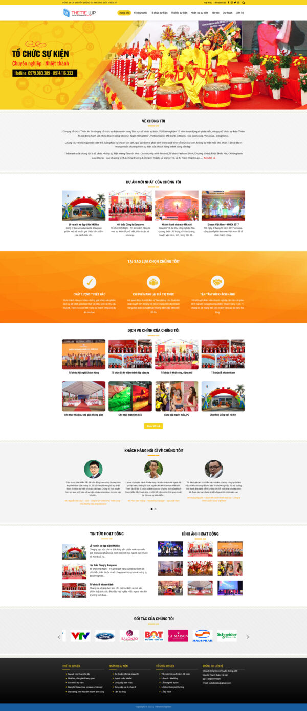 Theme wordpress sự kiện