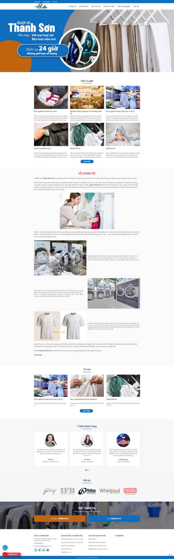 Theme wordpress giặt là