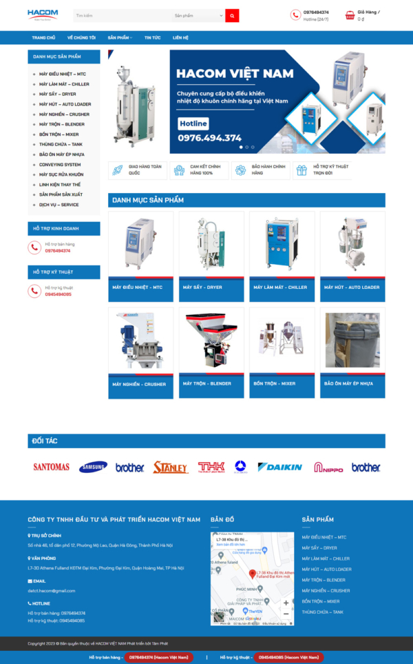 Theme wordpress máy công nghiệp