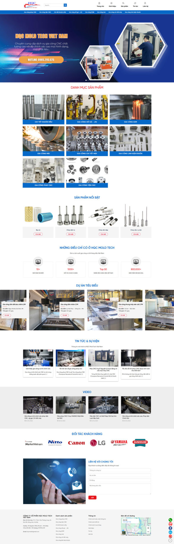 Theme wordpress cơ khí, gia công CNC