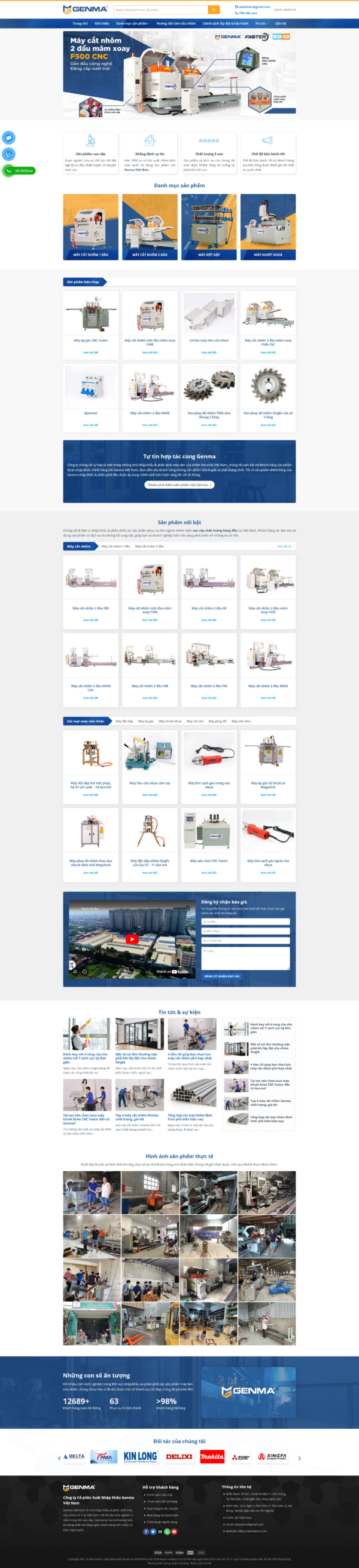 Theme wordpress máy cắt