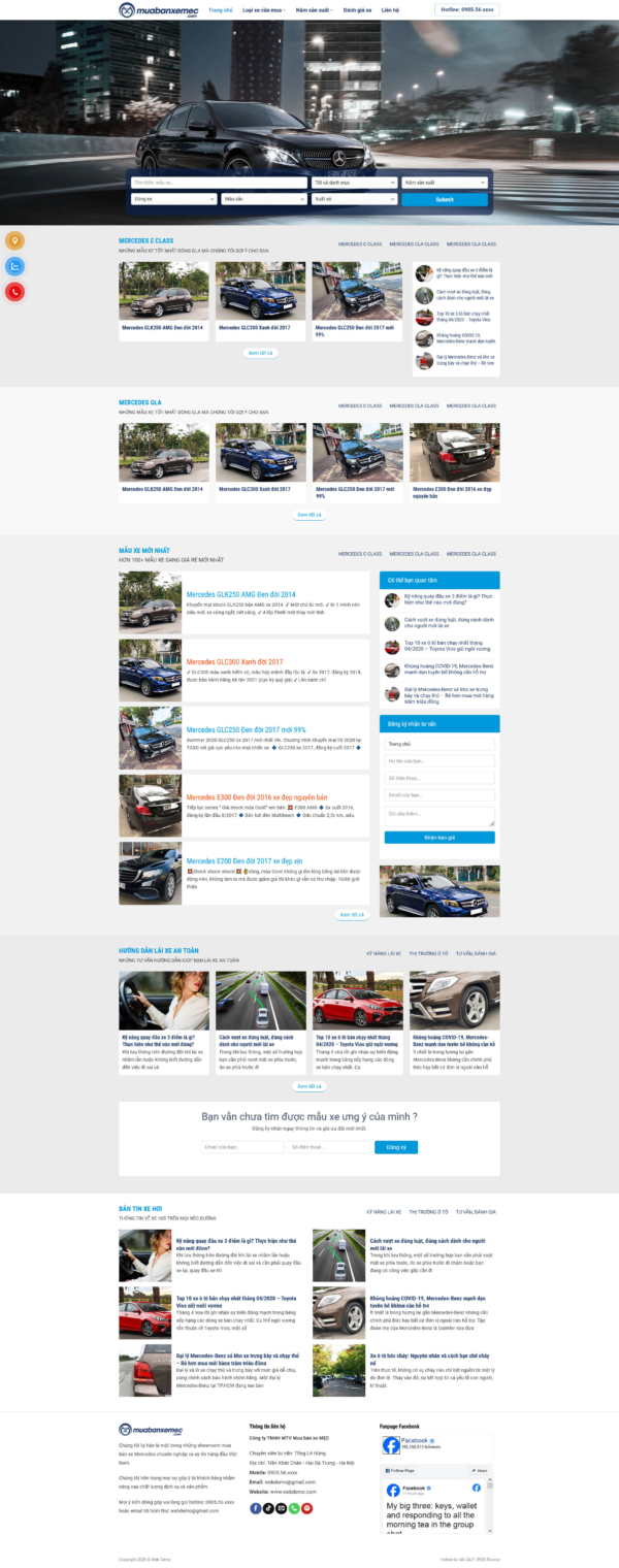 Theme wordpress bán xe oto