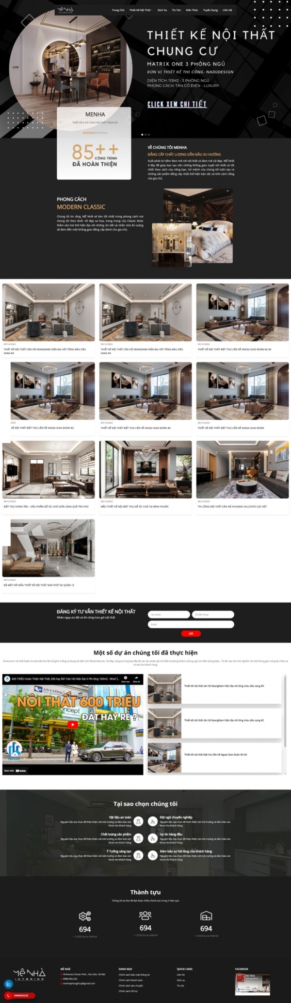 Theme wordpress thiết kế nội thất