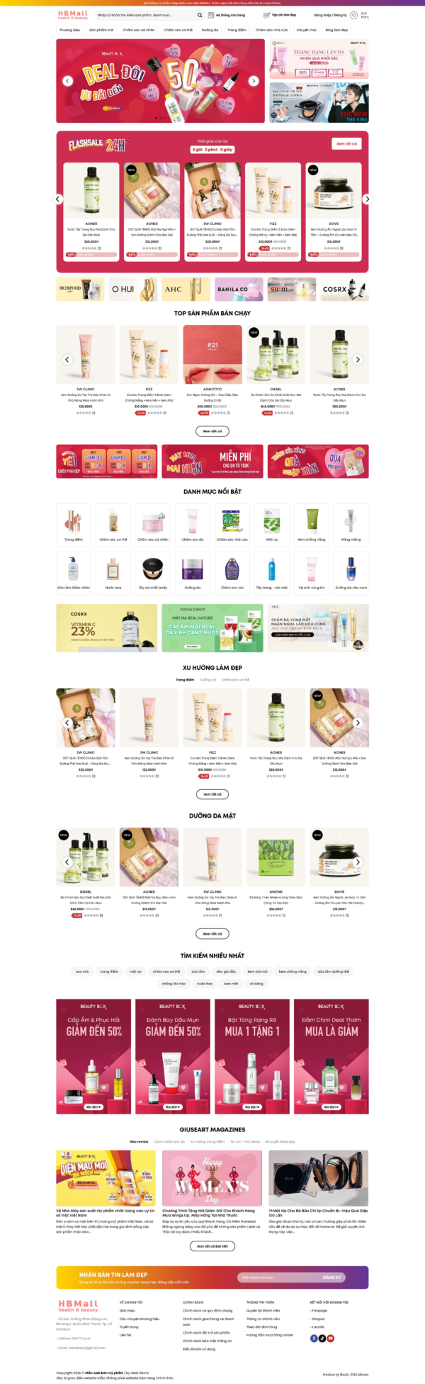 Theme wordpress mỹ phẩm 21