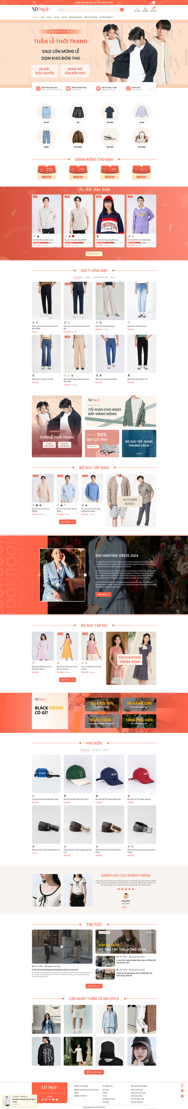 Theme wordpress thời trang ND Style