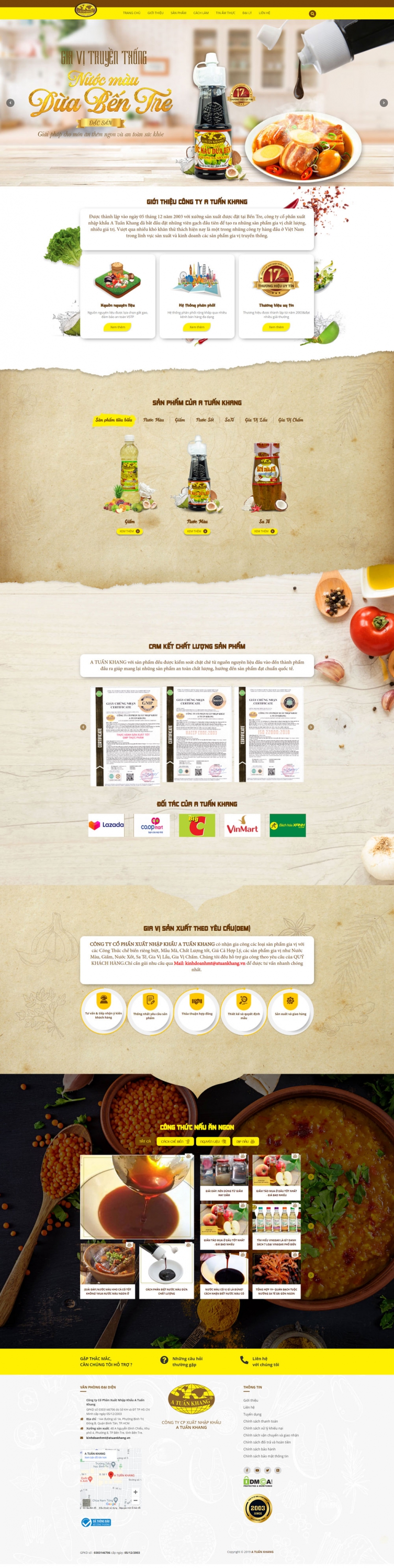 Theme wordpress gia vị A Tuấn Khang