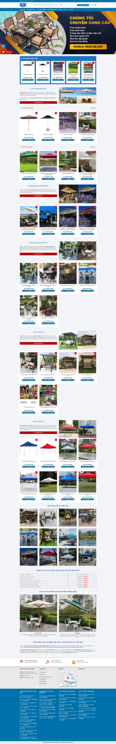 Theme wordpress ô dù cao cấp hòa phát