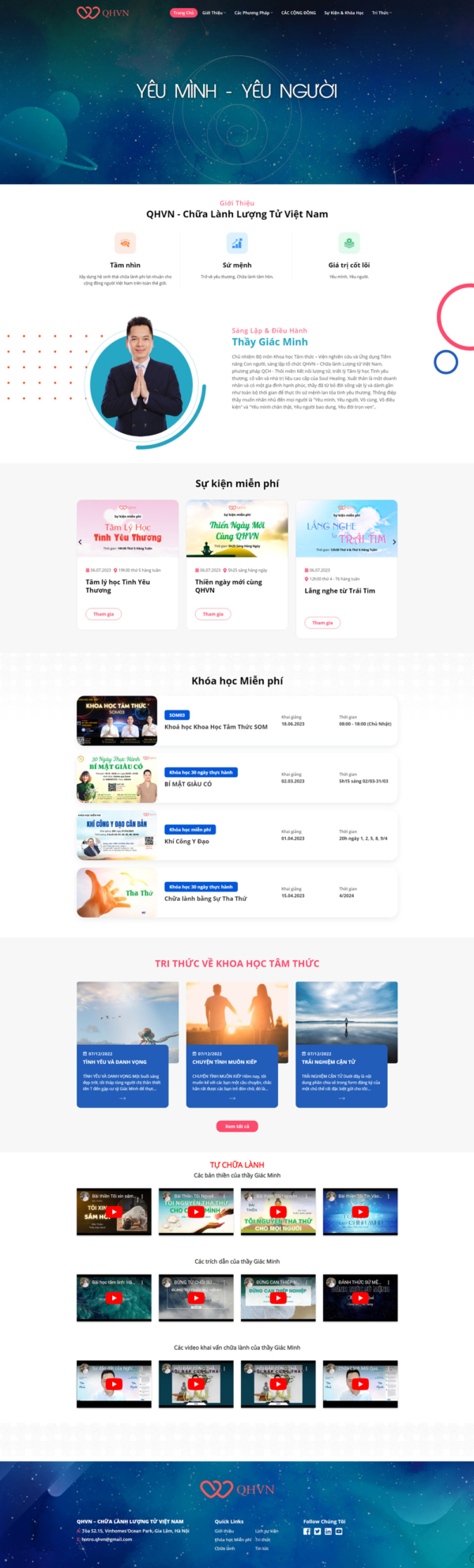 Theme wordpress khóa học chữa lành