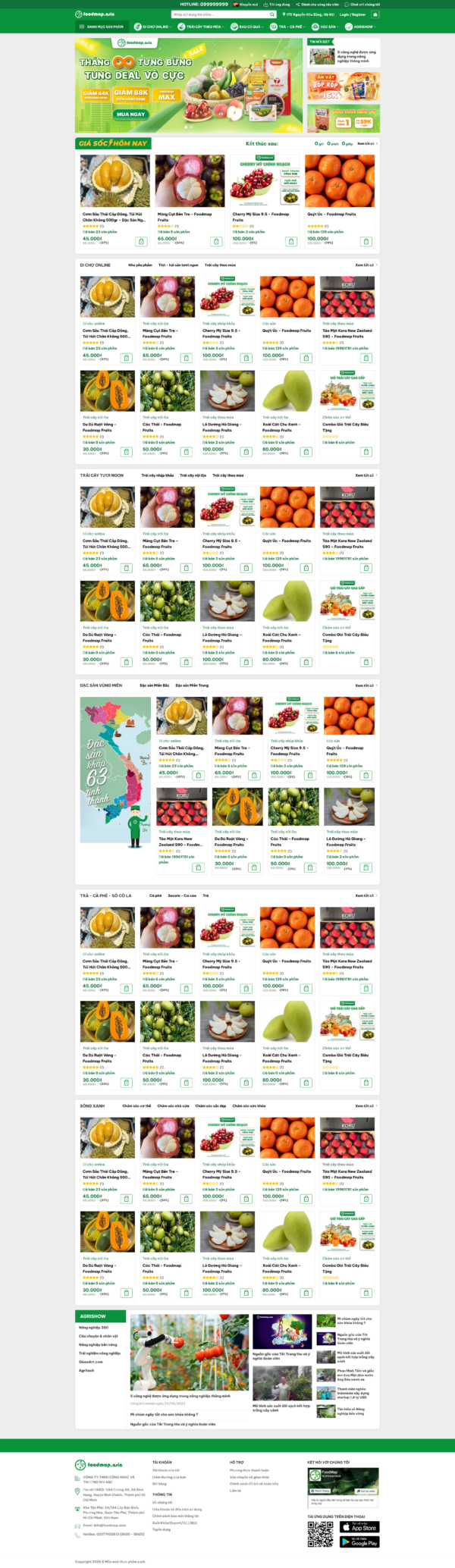 Theme wordpress shop trái cây