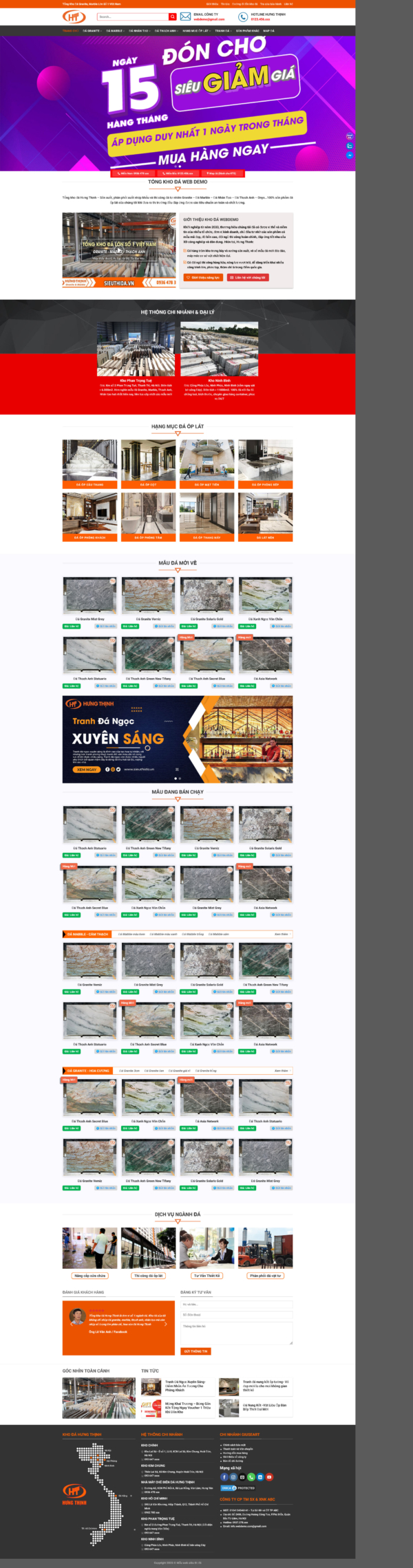 Theme wordpress siêu thị đá