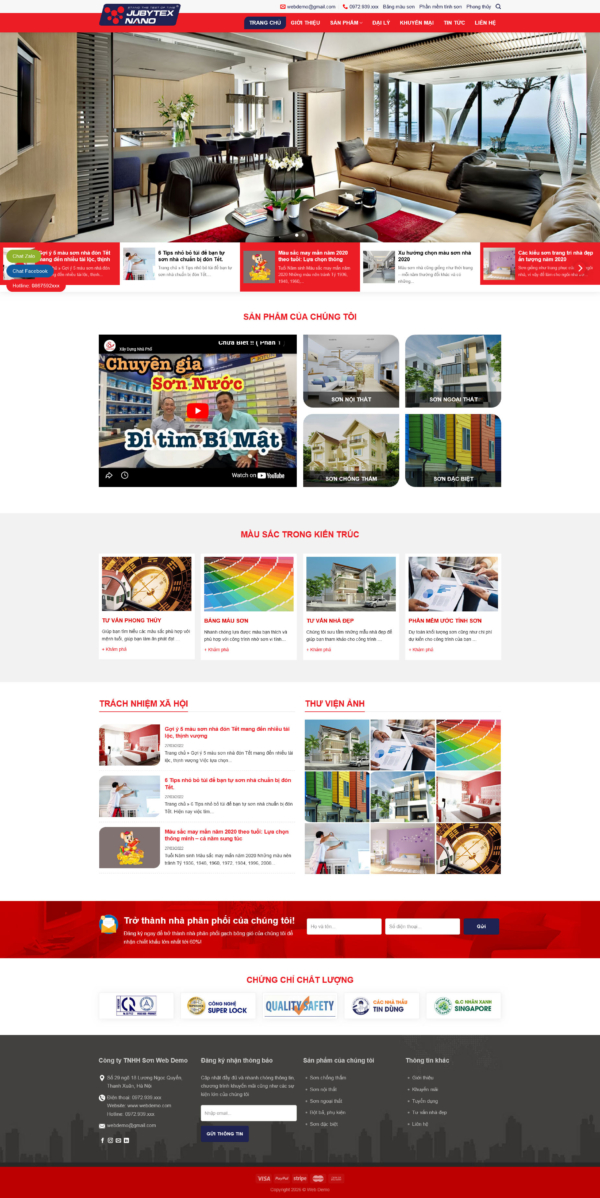 Theme wordpress sơn nước