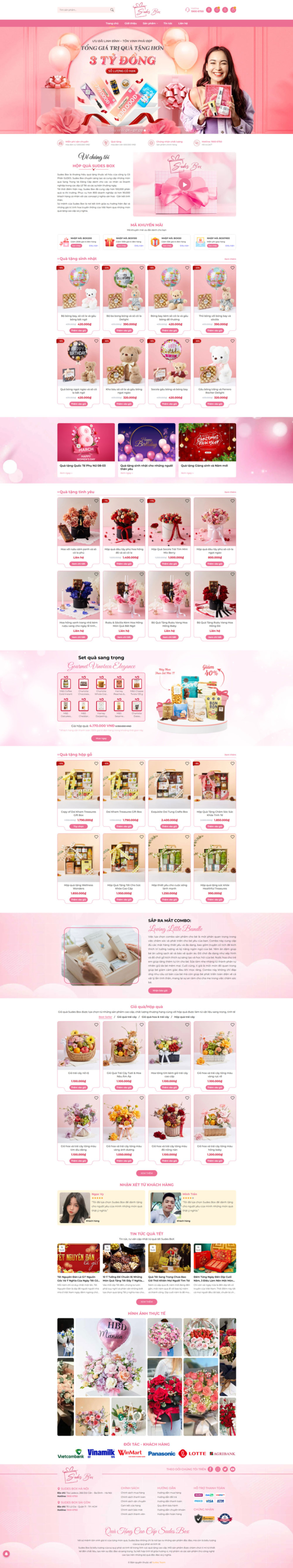 Theme wordpress cửa hàng quà tặng Sudes Box