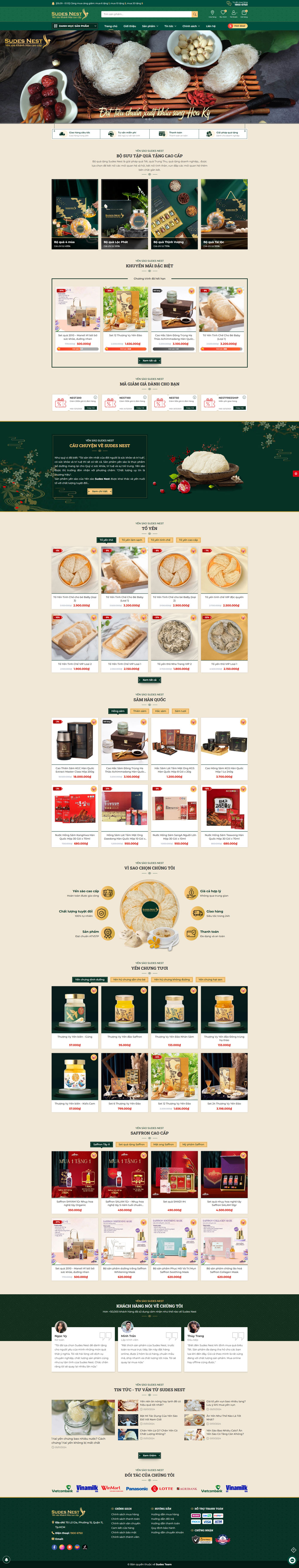 Theme wordpress yến sào Sudes Nest