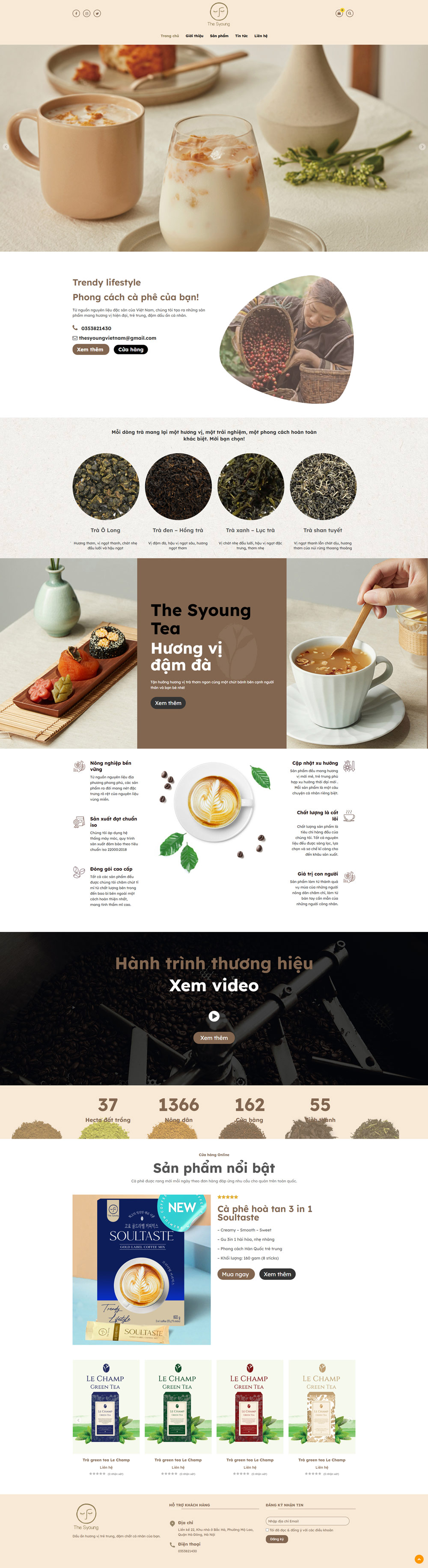 Theme wordpress bán cà phê, trà