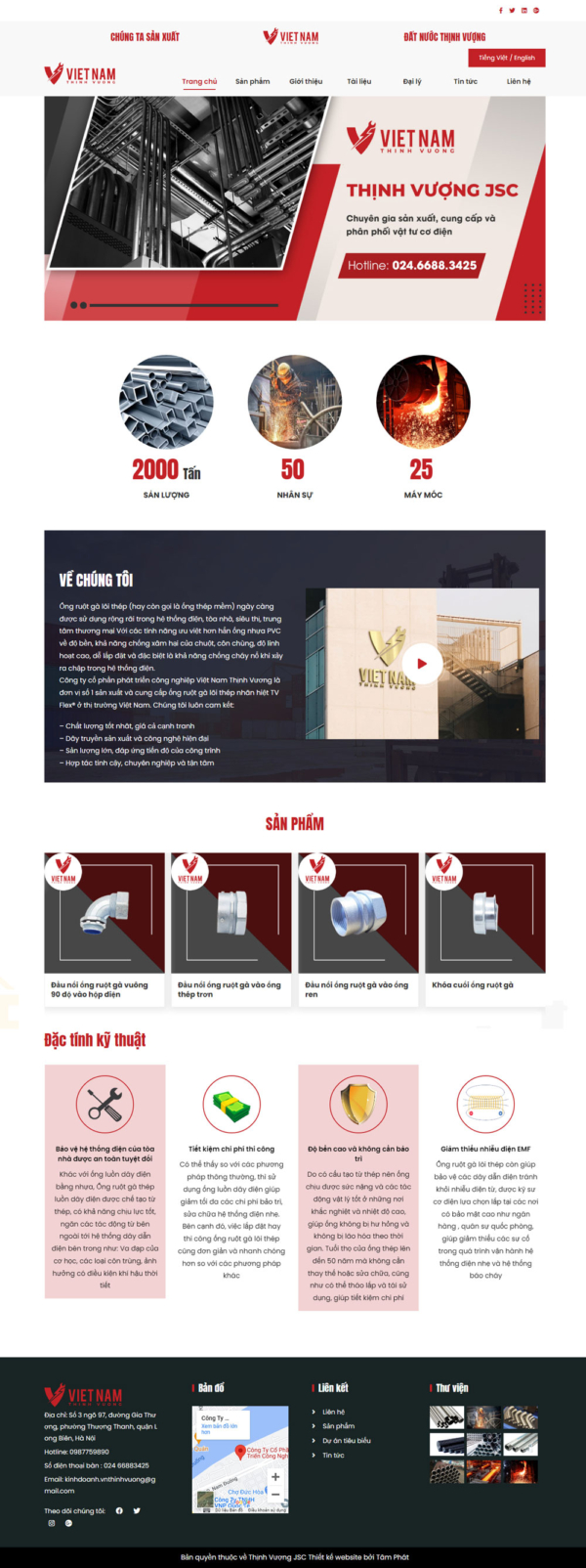 Theme wordpress vật tư cơ điện