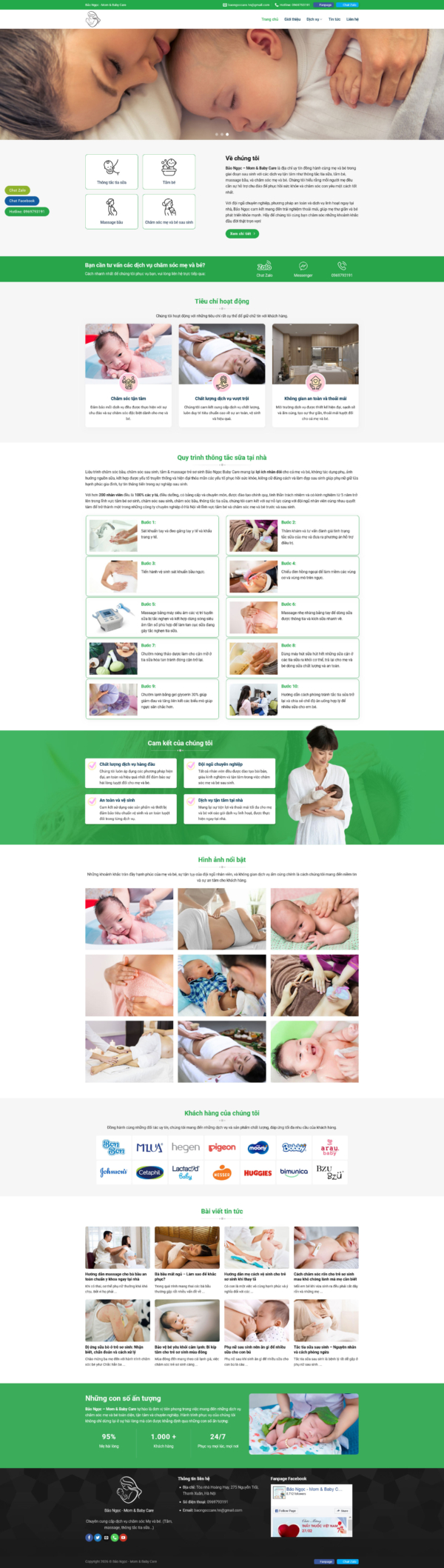 Theme wordpress thông tắc tia sữa