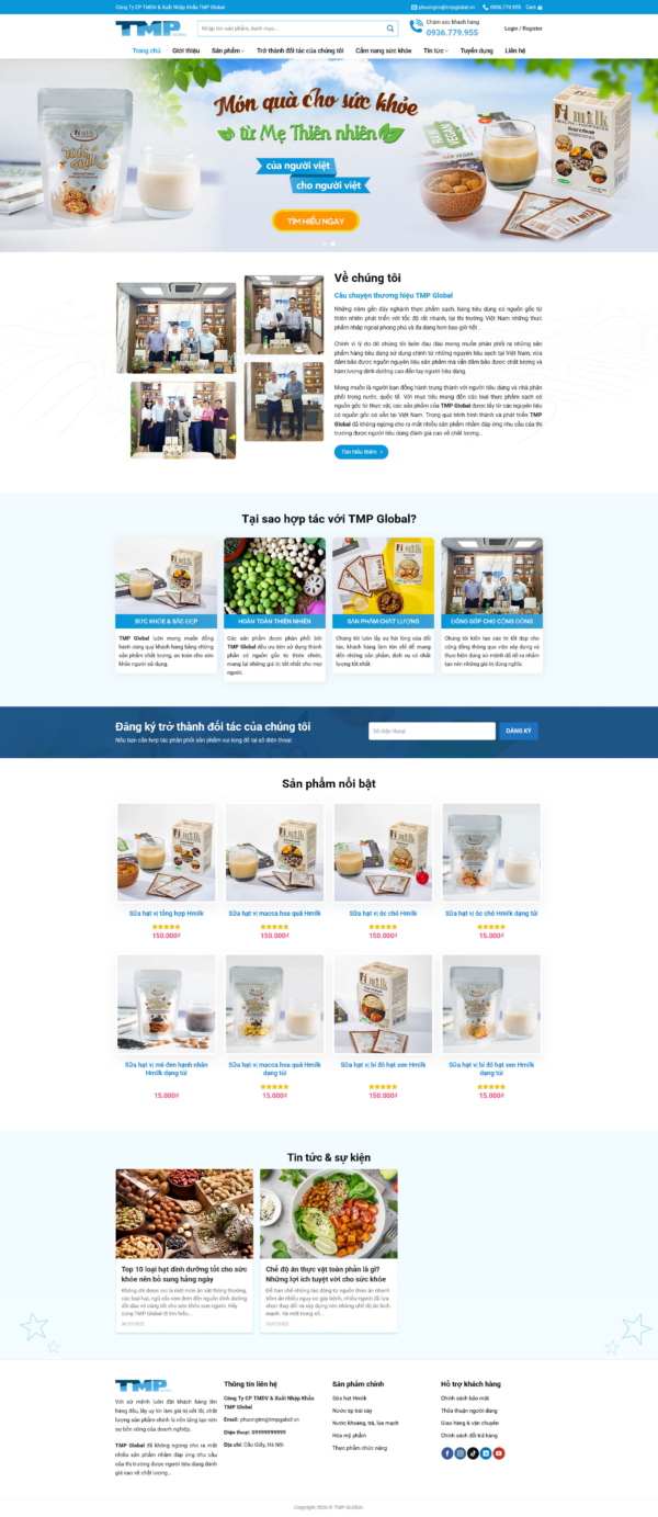 Theme wordpress thực phẩm sạch