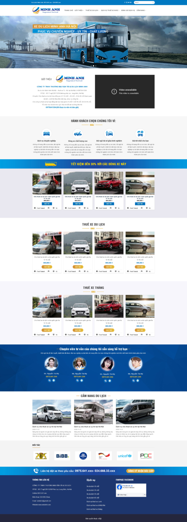 Theme wordpress cho thuê xe