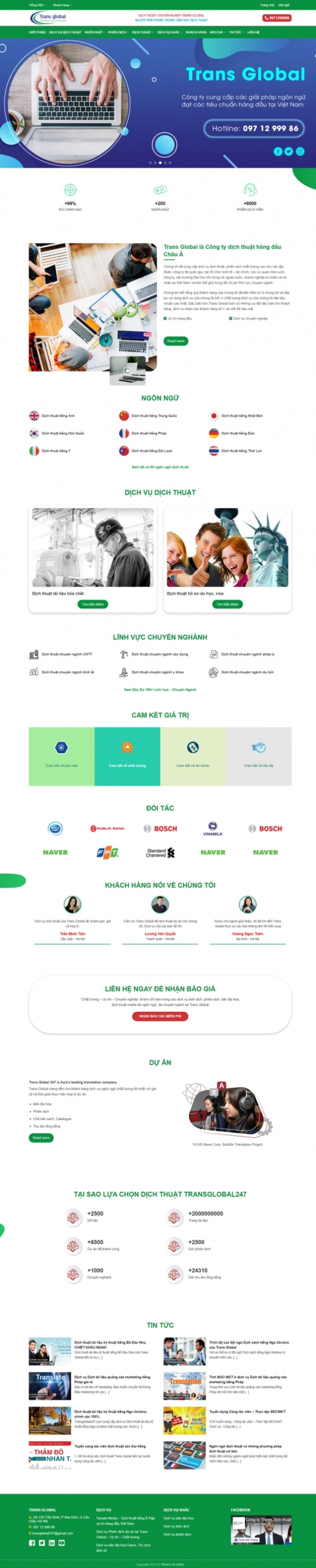 Theme wordpress dịch thuật