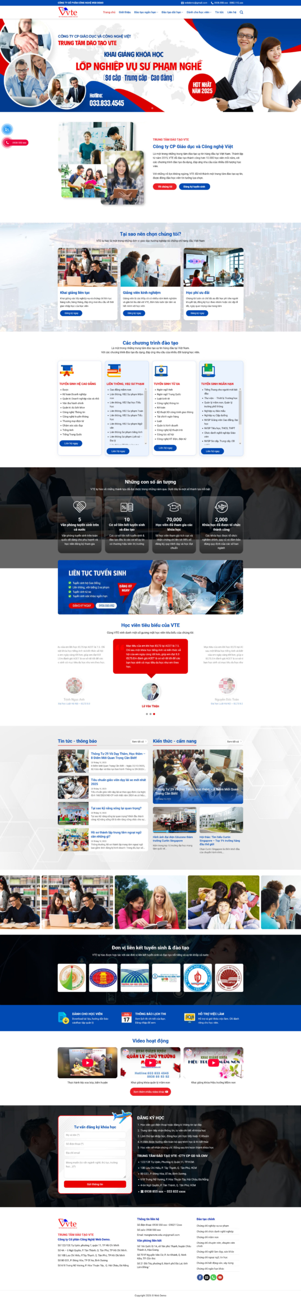 Theme WordPress trường dạy nghề 02