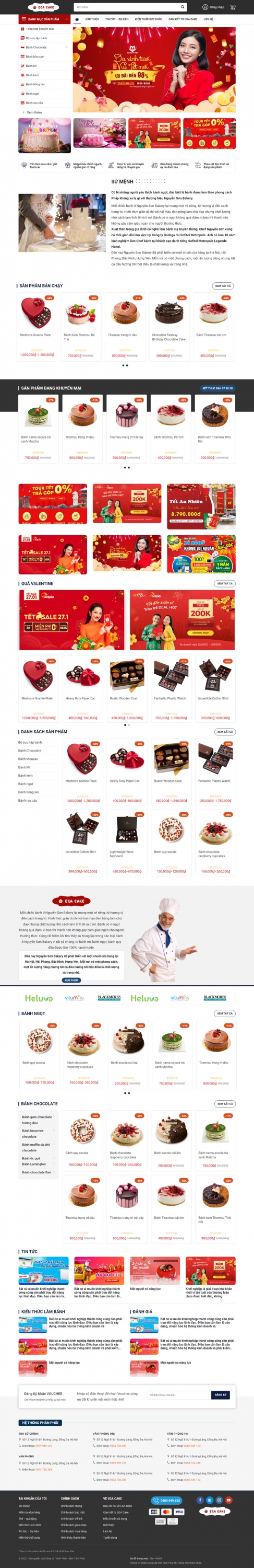 Theme wordpress bánh ngọt