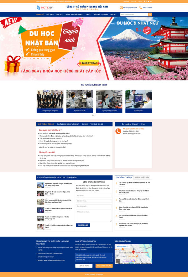 Theme wordpress xuất khẩu lao động